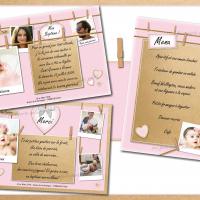 collection rose et marron pinces