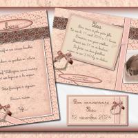 collection rose et marron