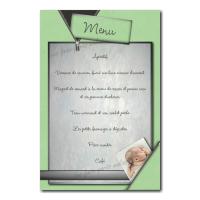 carte de menu fermeture eclair pour photo