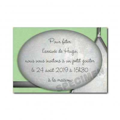 petite carte fête de naissance fermeture eclair vert