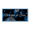 Etiquettes cadeau à personnaliser bulle bleu sur fond sombre