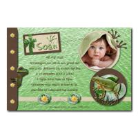 Faire part grenouille qui se cache