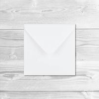 enveloppe blanche carré 11 x 11 cm