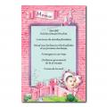 Menu princesse chateau rose et violet