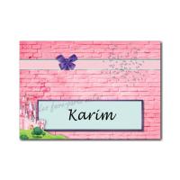 marque-place chateau rose de princesse