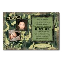Faire part militaire fond treillis