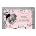 faire part musique coeur rose et gris