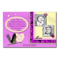 carte de remerciements cigogne naissance