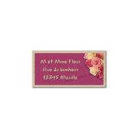 étiquette adresse bouquet de roses