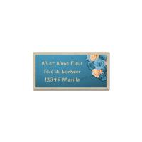 étiquette adresse roses bleues