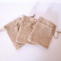 petite pochette de jute clair
