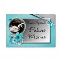 Etiquette bouteille future mamie