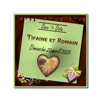 faire-part carré pistache chocolat fondant