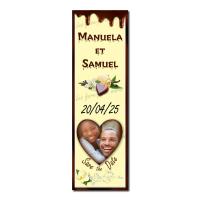 faire-part marque-page chocolat vanille
