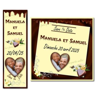 save the date vanille chocolat