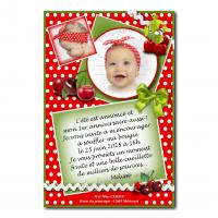 invitation cerise rouge