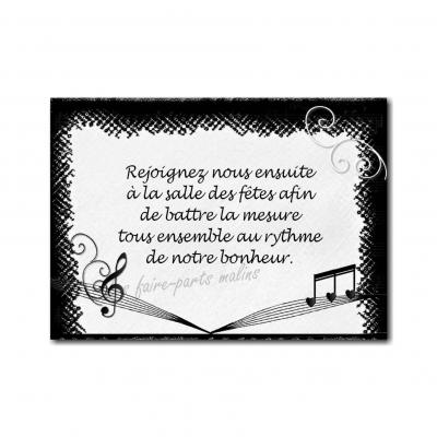 37 mariage petite carte musique