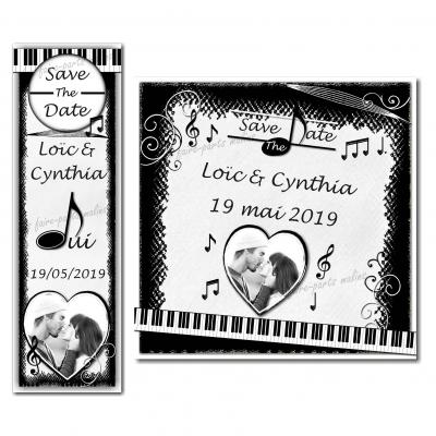 save the date musique en noir et blanc