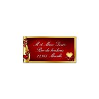 étiquette adresse or et rubis
