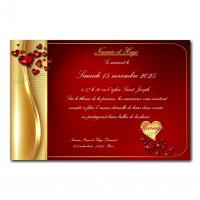 faire-part rouge passion