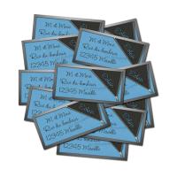 Etiquette dragées autocollante bleu et gris