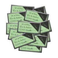lot Etiquette dragées vert et gris foncé