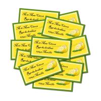 lot Etiquette dragées jaune avec citron coupé