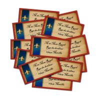 Etiquette dragées autocollante médiéval