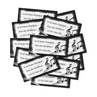 Etiquette dragées autocollante musique