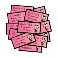 Etiquette dragées autocollante avec minnie