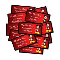 3x6 lot 12 etiquettes dragees 87 garcon mickey