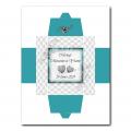 Boite turquoise et blanc avec diamants en coeur