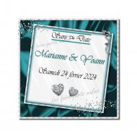 40 mariage turquoise std carre diamant