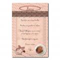 Menu sobre coeur marron beige