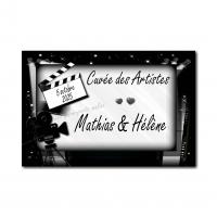 étiquette bouteille artiste de cinéma