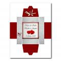 Boite noces de rubis en rouge et blanc