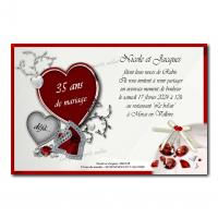54 mariage faire part 35 ans de mariage