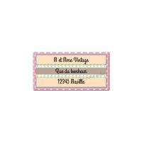 étiquette adresse vintage