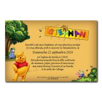 Faire part winnie l'ourson avec miel tigrou