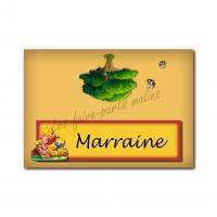marque-place orange et jaune
