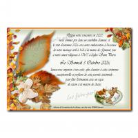 faire part automne mariage