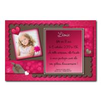 faire part fushia et marron
