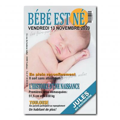 faire part couverture de magazine garçon