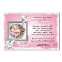 faire part ange rose et blanc photo