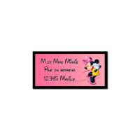 étiquette adresse Minnie la souris