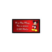 étiquette adresse mickey