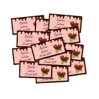 Lot Etiquette dragées chocolat rose