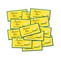 Etiquette dragées autocollante citron
