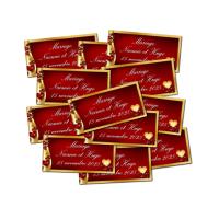 Lot Etiquette dragées dorée et rubis