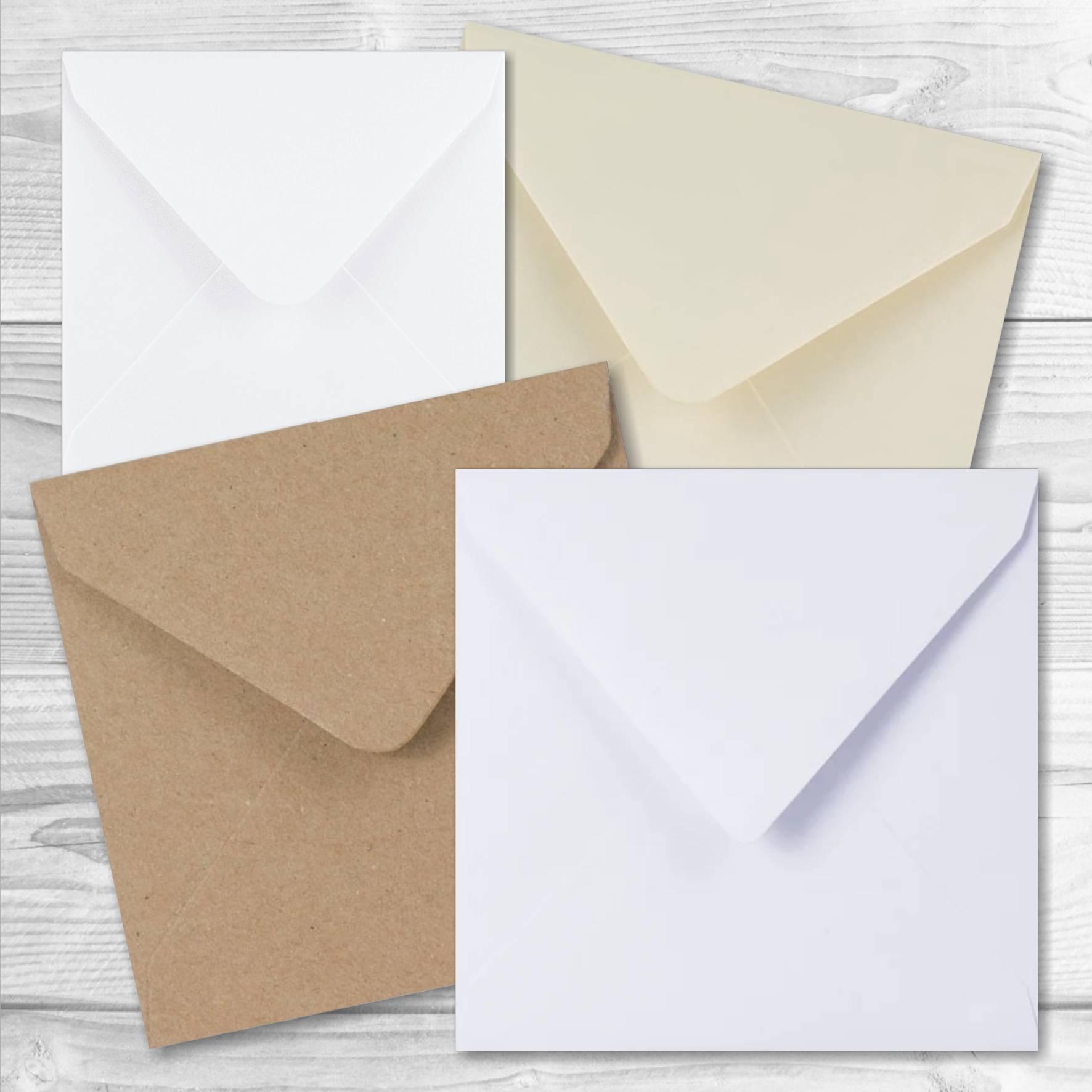 Enveloppes carrées blanches